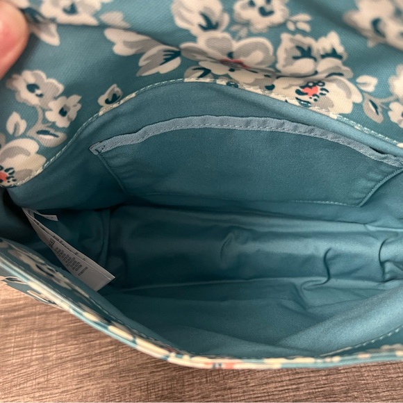 Cath Kidston Oil Cloth Flap Over Handbag Blue White Floral Single Strap Handbag - Picture 4 of 5